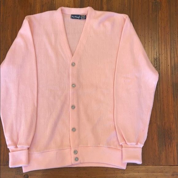 mens pink cardigan